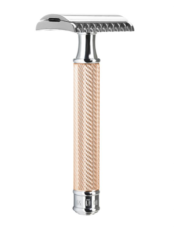 Safety Razor Rosegold - open kam - Schroefsluiting verkrijgbaar via de scheerkist