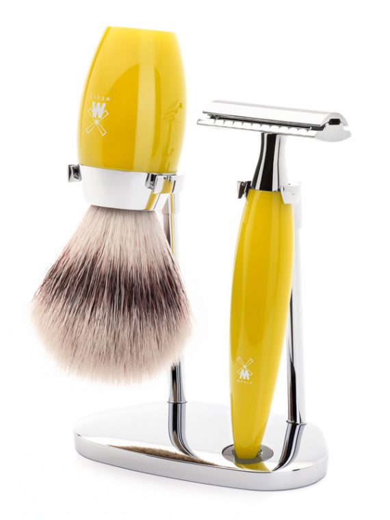Scheerset - 3-delig - Silvertip Fibre® - Kosmo Safety Razor